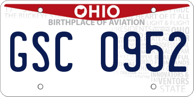 OH license plate GSC0952