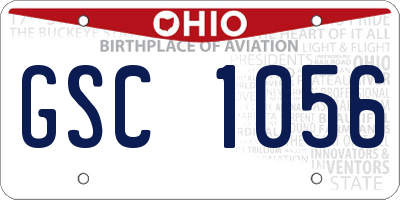 OH license plate GSC1056