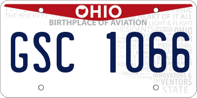 OH license plate GSC1066