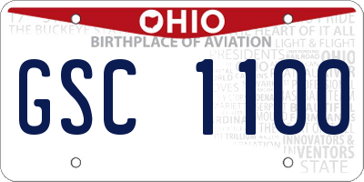 OH license plate GSC1100