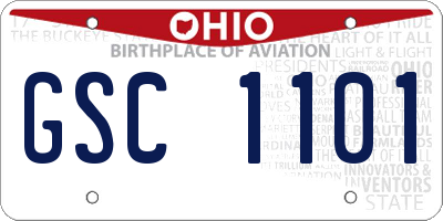 OH license plate GSC1101
