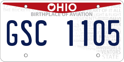 OH license plate GSC1105
