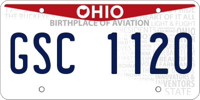 OH license plate GSC1120