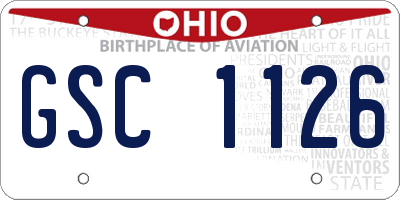 OH license plate GSC1126