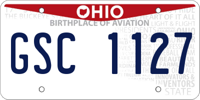 OH license plate GSC1127