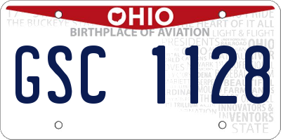 OH license plate GSC1128