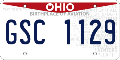 OH license plate GSC1129