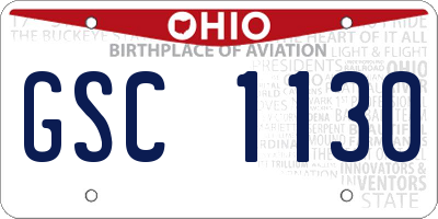 OH license plate GSC1130