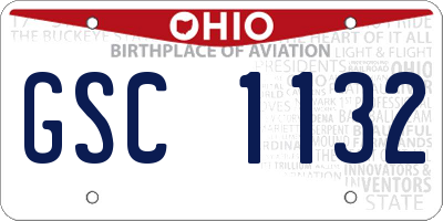 OH license plate GSC1132