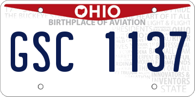 OH license plate GSC1137