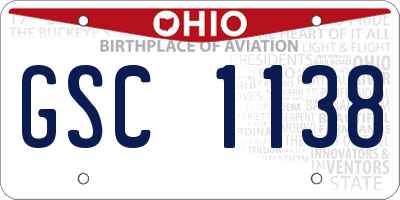OH license plate GSC1138