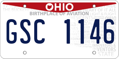 OH license plate GSC1146