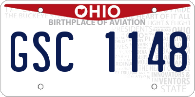 OH license plate GSC1148