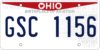 OH license plate GSC1156