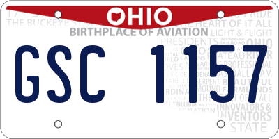 OH license plate GSC1157