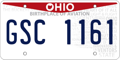 OH license plate GSC1161