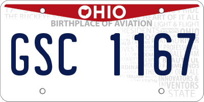 OH license plate GSC1167