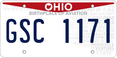 OH license plate GSC1171