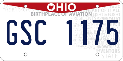 OH license plate GSC1175