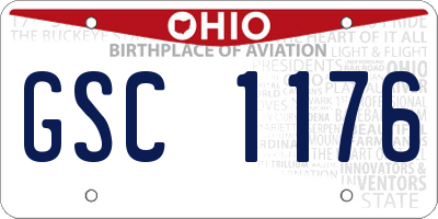 OH license plate GSC1176