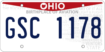 OH license plate GSC1178