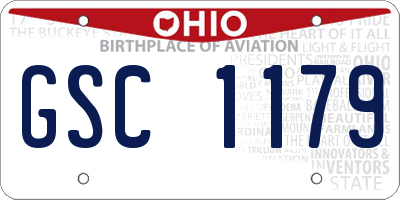 OH license plate GSC1179