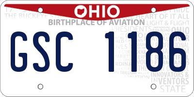 OH license plate GSC1186