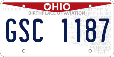 OH license plate GSC1187