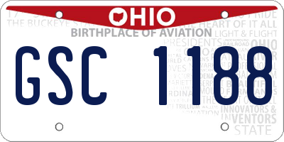 OH license plate GSC1188