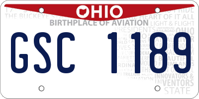 OH license plate GSC1189