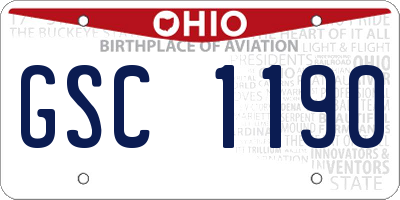 OH license plate GSC1190