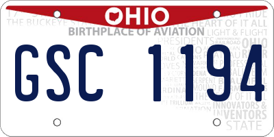 OH license plate GSC1194