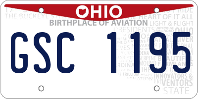 OH license plate GSC1195