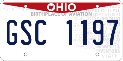OH license plate GSC1197