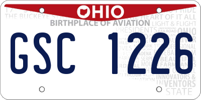 OH license plate GSC1226