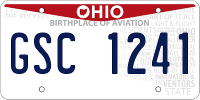OH license plate GSC1241