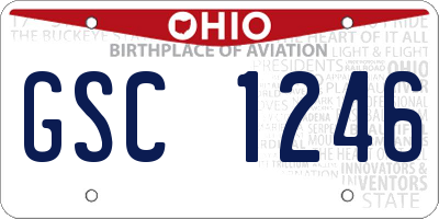 OH license plate GSC1246