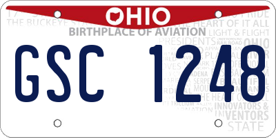 OH license plate GSC1248