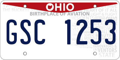 OH license plate GSC1253