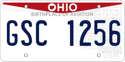 OH license plate GSC1256