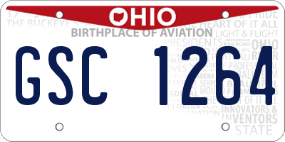 OH license plate GSC1264