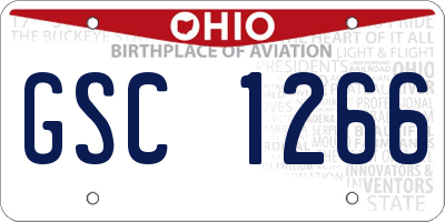 OH license plate GSC1266