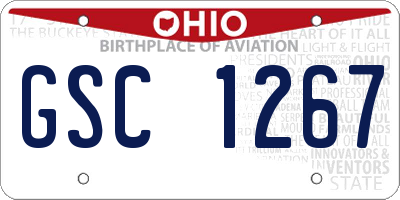 OH license plate GSC1267