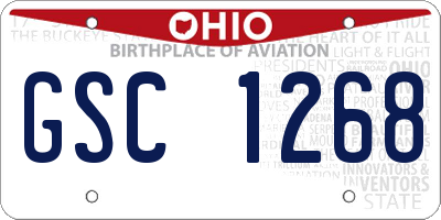 OH license plate GSC1268