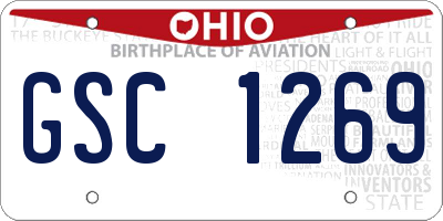 OH license plate GSC1269