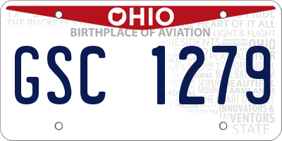 OH license plate GSC1279