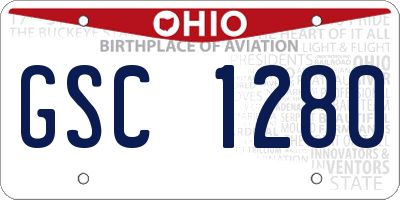 OH license plate GSC1280