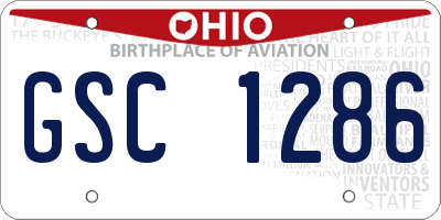 OH license plate GSC1286