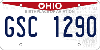 OH license plate GSC1290