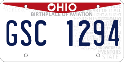 OH license plate GSC1294